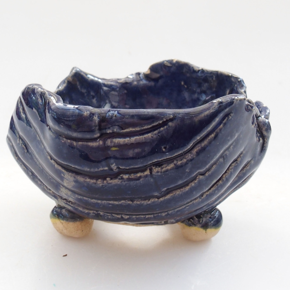 Keramická Škrupina 7,5 x 7 x 5 cm , farba modrá