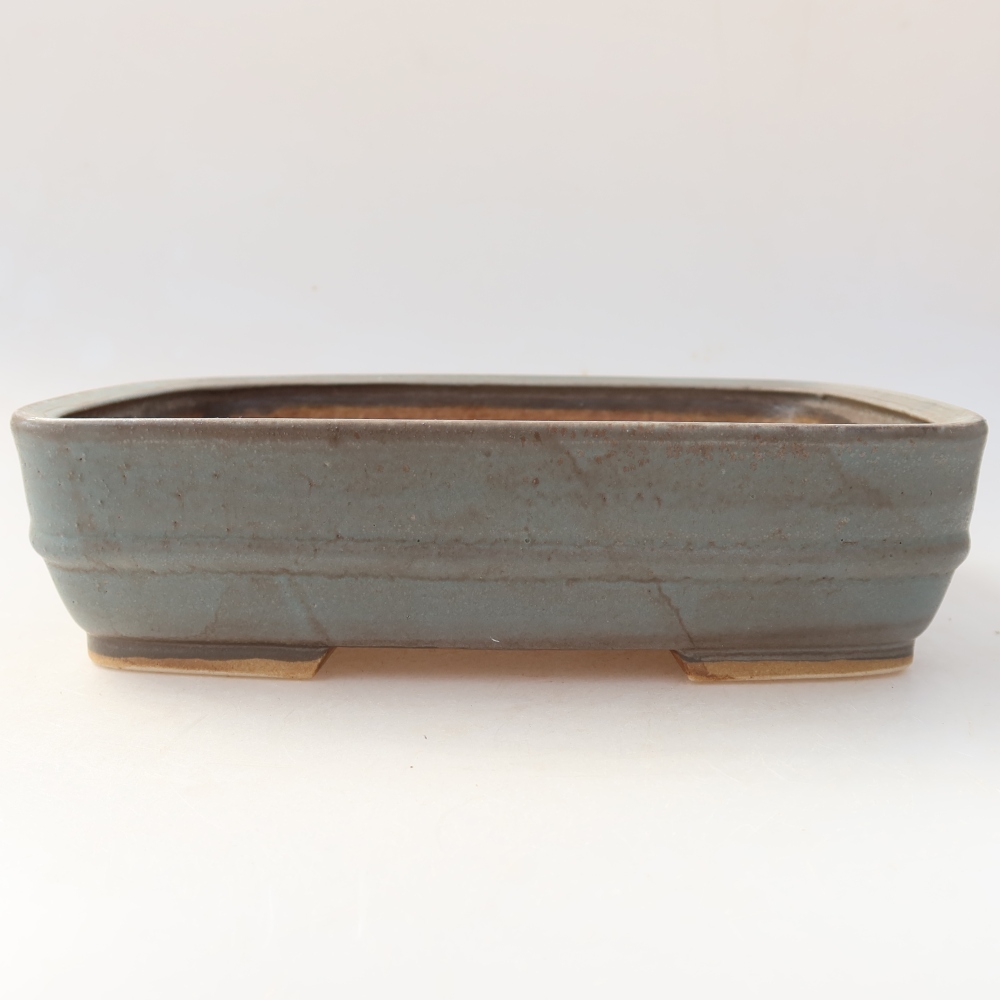 Keramická miska na bonsaje 22,5 x 18 x 6 cm, farba modrá