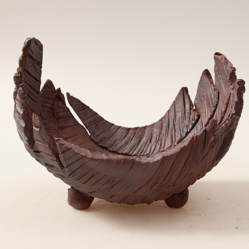 Keramická škrupina  14,5 x 11 x 11 cm, farba hnedá