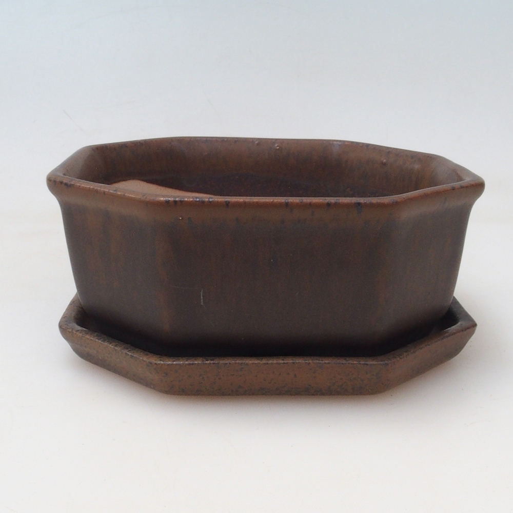 Bonsai miska + podmiska H01 - 12x9x5 cm