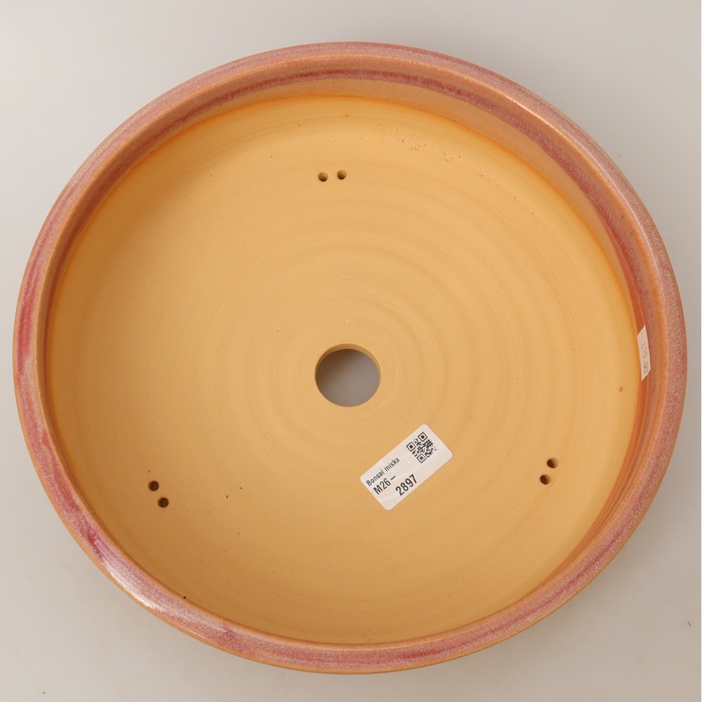 Keramická miska na bonsaje 27,5 x 27,5 x 7,5 cm, farba ružová