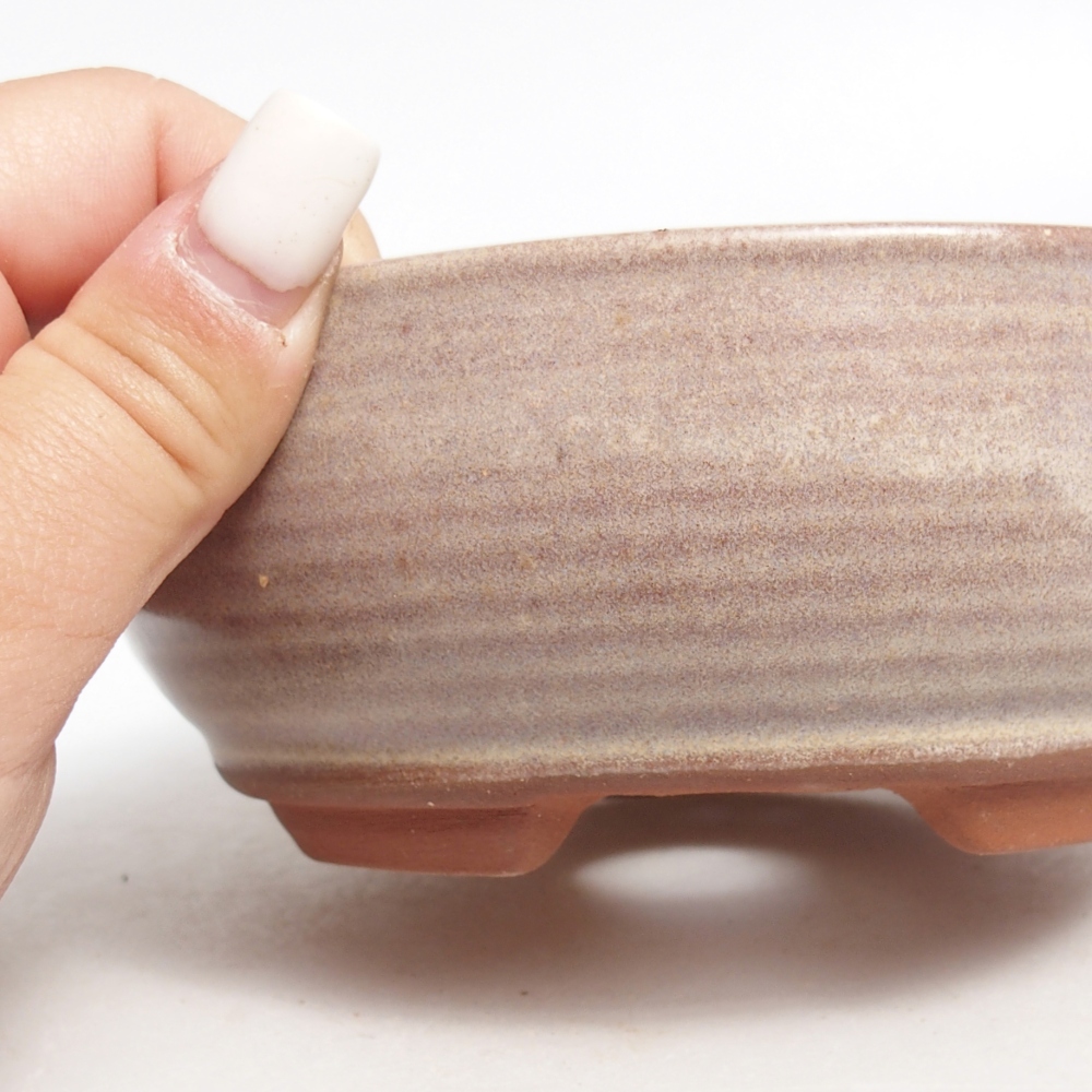 Keramická bonsajová miska 14,5 x 14,5 x 5,5 cm, farba béžová