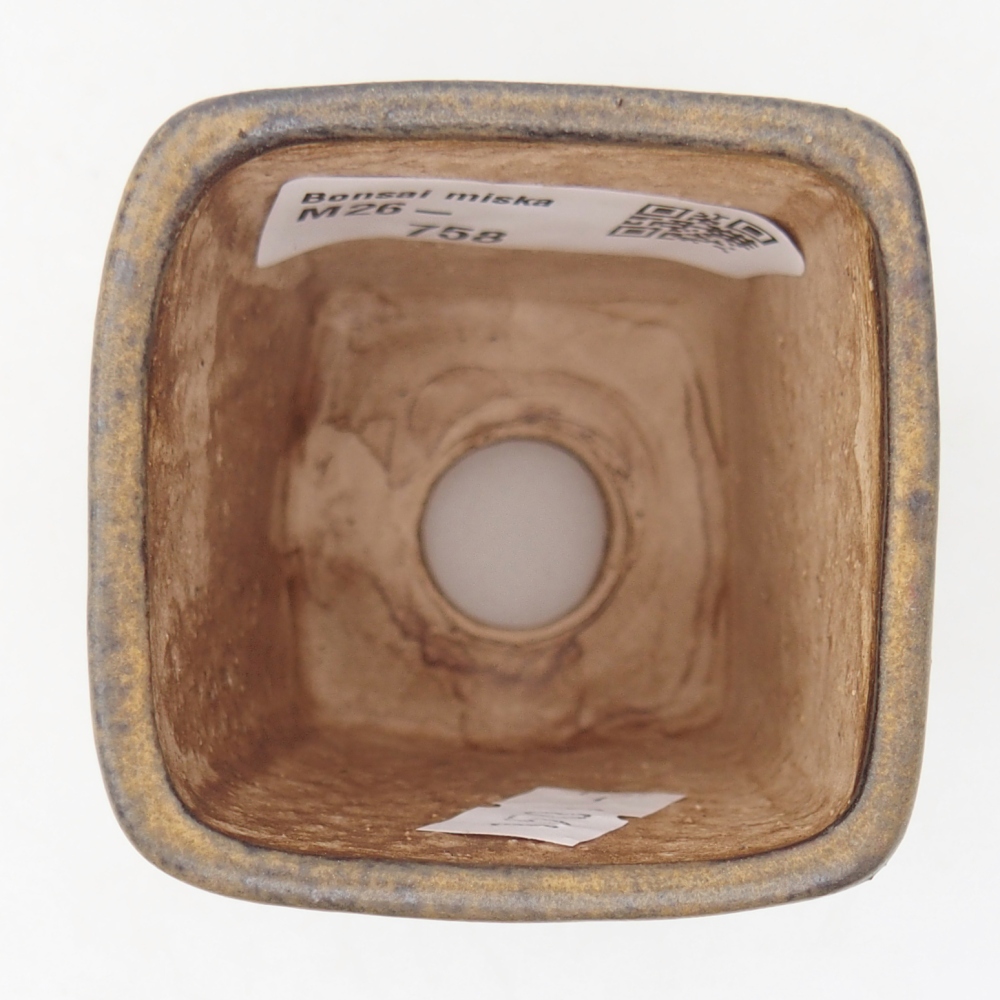 Keramická miska na bonsaje 5 x 5 x 6,5 cm, hnedá