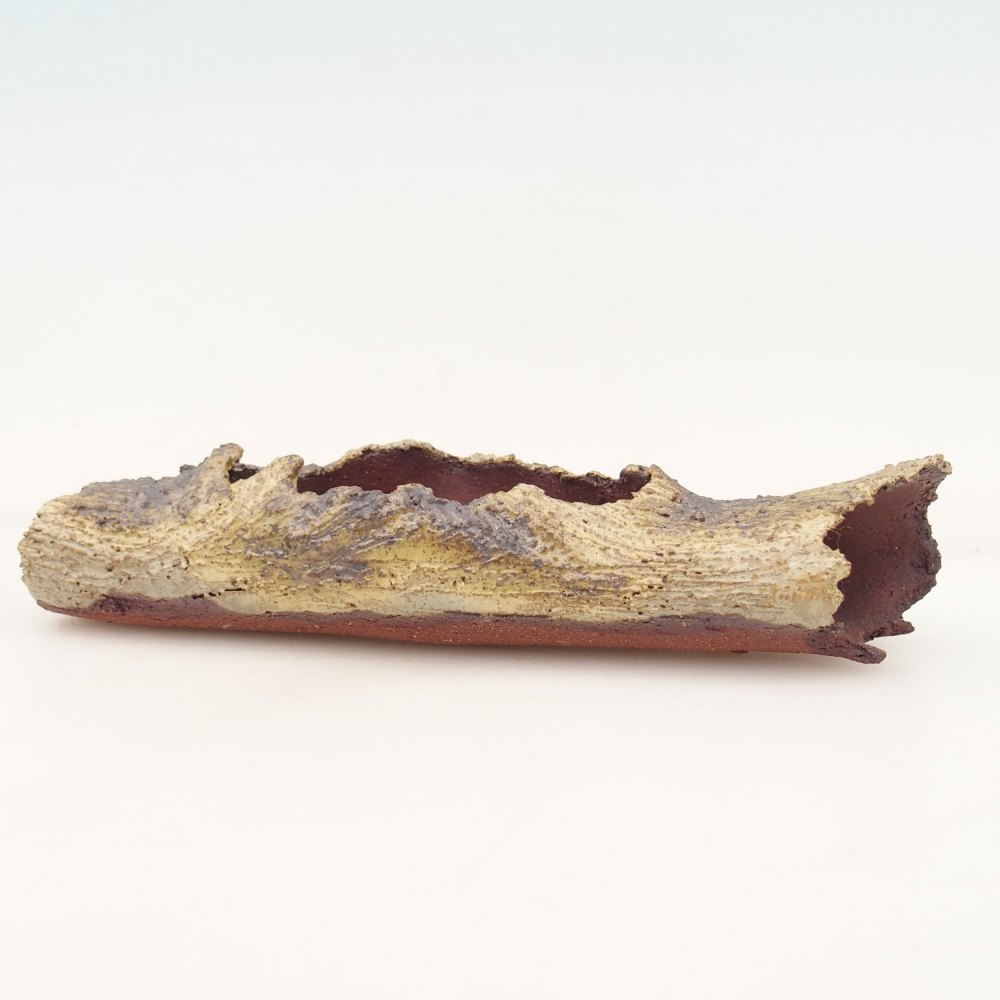 Keramická mušľa 15 x 4,5 x 3 cm , žltá