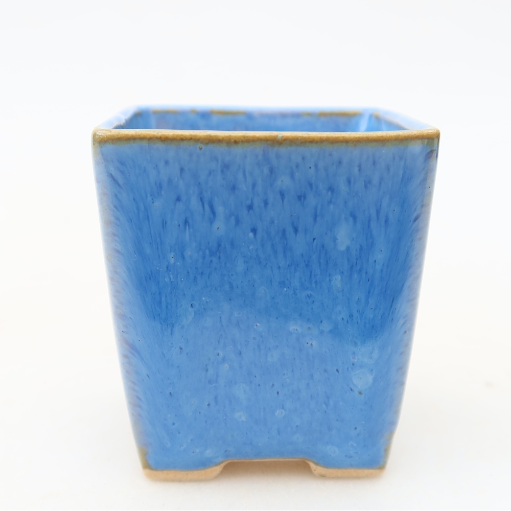 Keramická miska na bonsai 4,5 x 4,5 x 5 cm, farba modrá