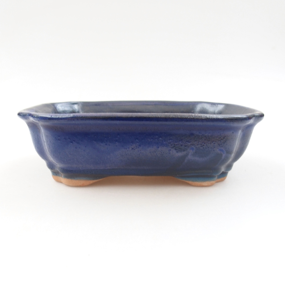 Keramická bonsai miska 16 x 12,5 x 4,5 cm, farba modra