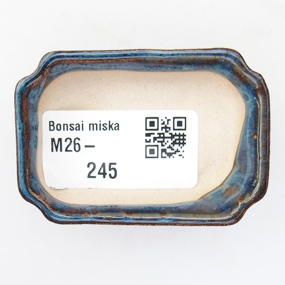 Mini bonsajová miska 6 x 4 x 1,5 cm, farba modrá