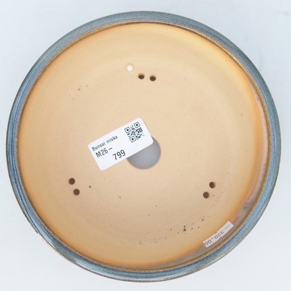 Keramická miska na bonsaje 15,5 x 15,5 x 5 cm, modrošedá
