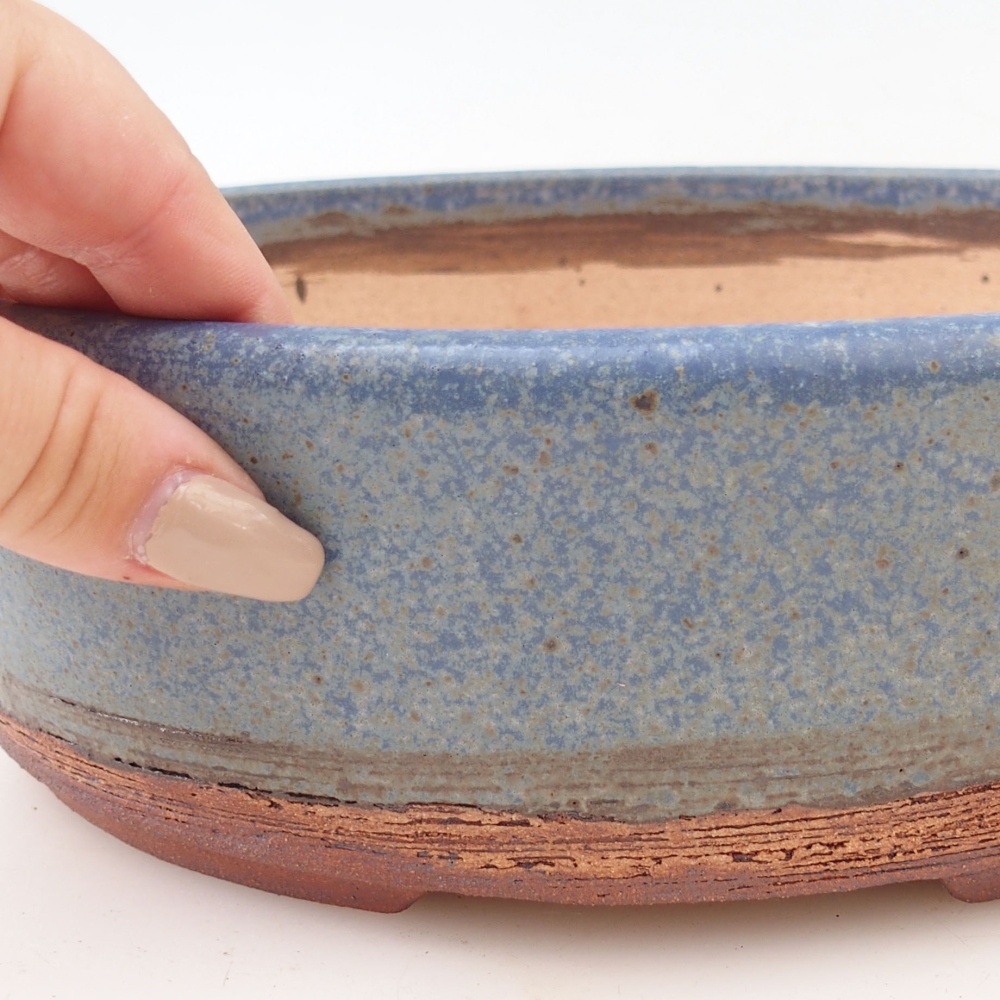 Miska na bonsaj 23,5 x 19,5 x 7,5 cm , farba modrá
