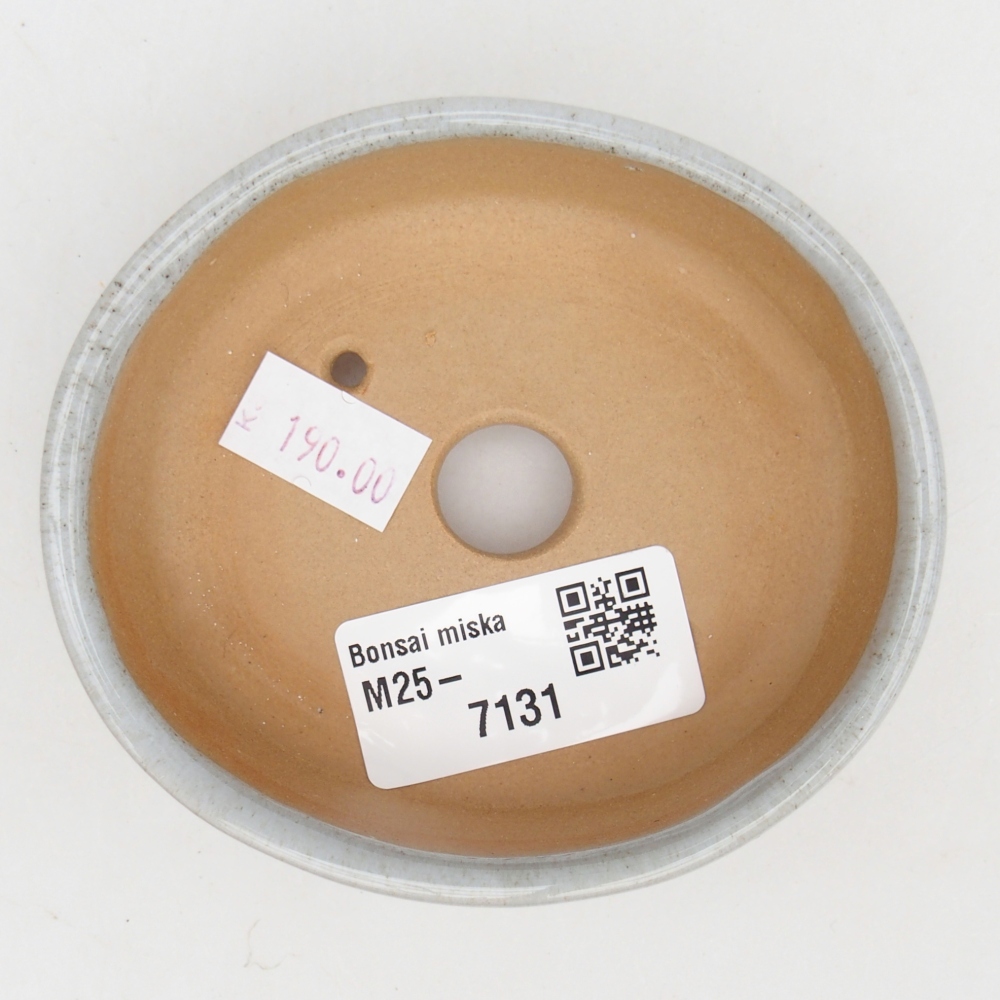 Keramická miska na bonsaje 9,5 x 8 x 3 cm, sivá