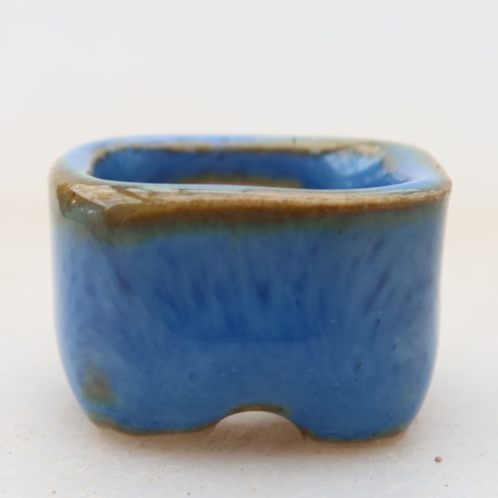 Keramická miska na bonsaje 2 x 2 x 1,5 cm, farba modrá