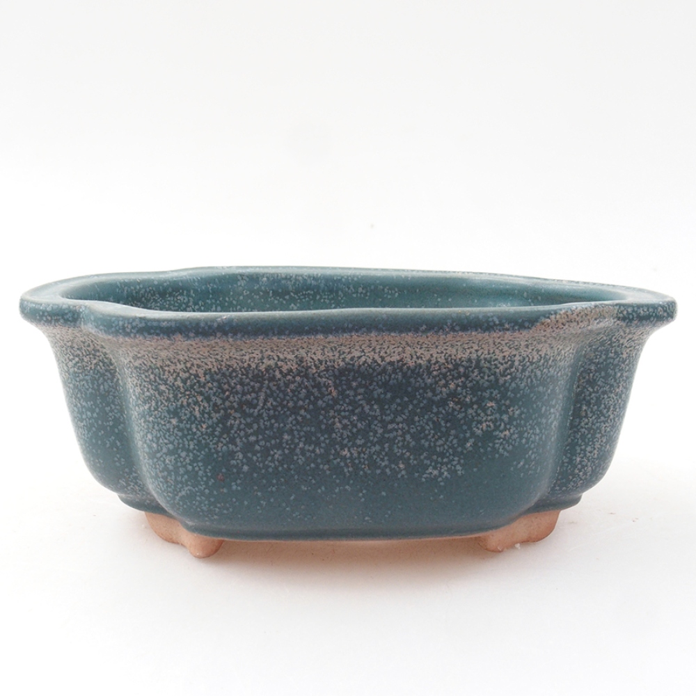 Keramická bonsai miska 13,5 x 10 x 5 cm, farba modra