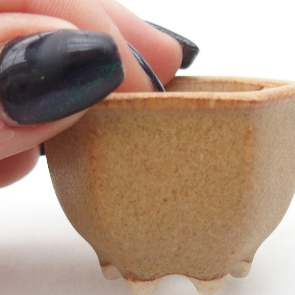 Mini bonsajová miska 4 x 3,5 x 3 cm, hnedá