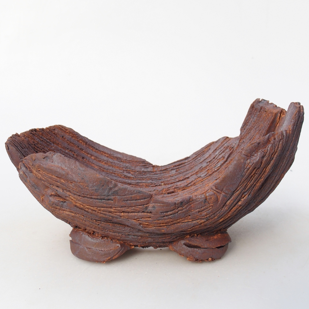 Keramická mušľa 16 x 10,5 x 8,5 cm , farba hnedá