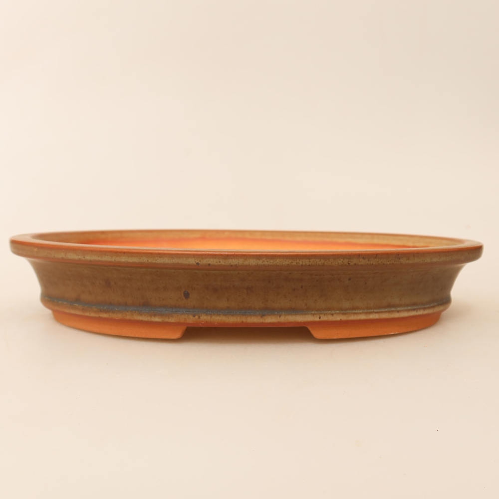 Keramická miska  21 x 14,5 x 3,5 cm, farba hnedá