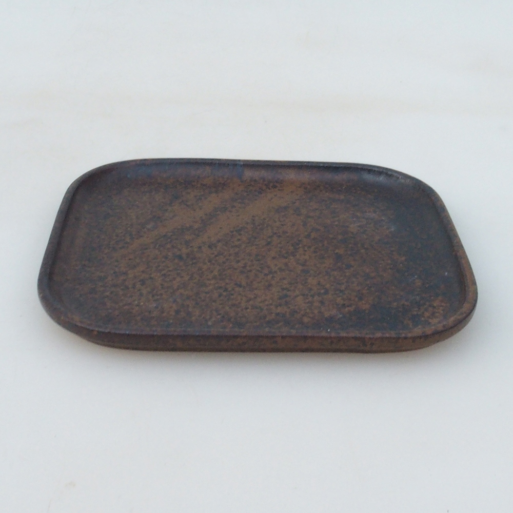 Keramická podmiska H37 -14,5 x 13 x 1 cm - hnedá