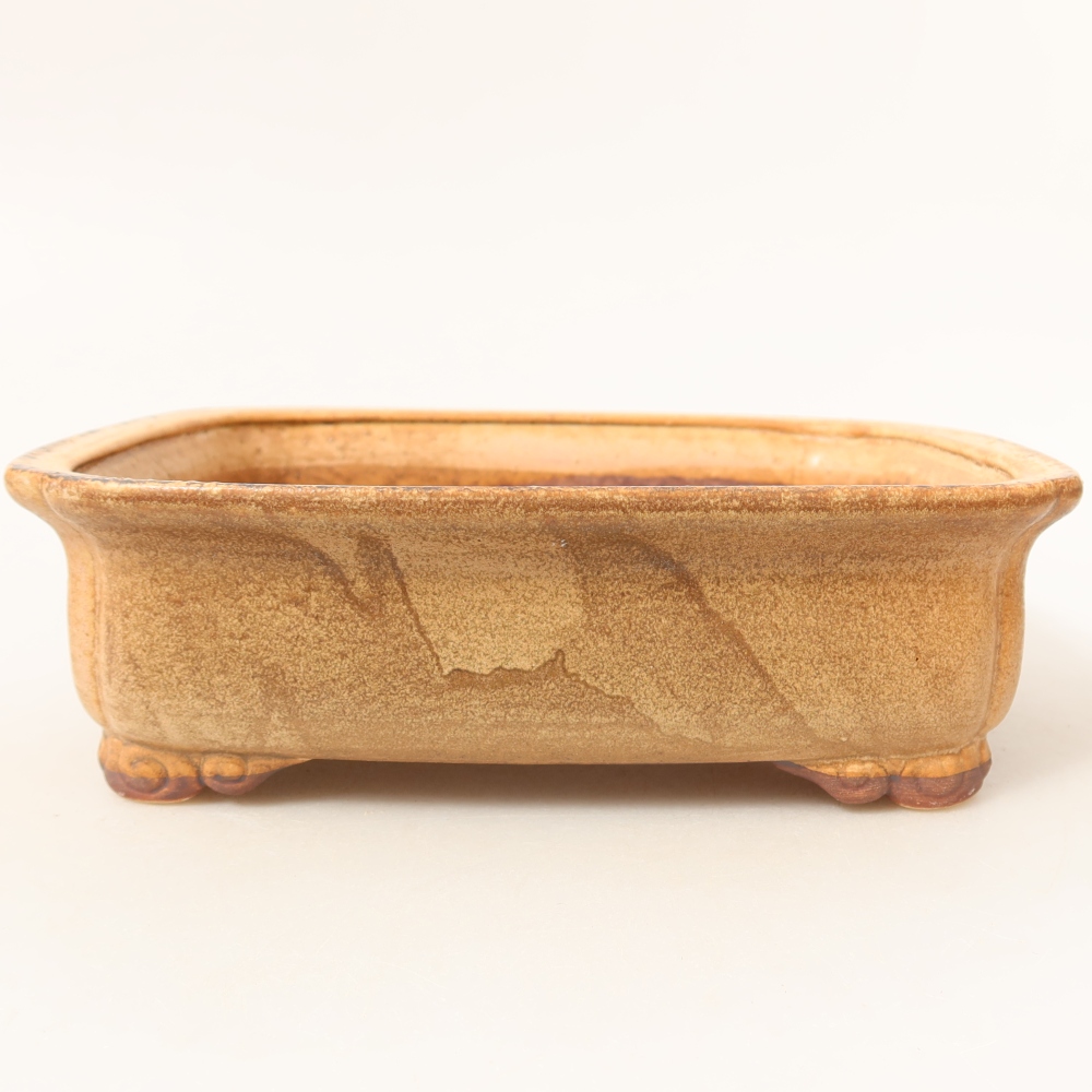 Keramická miska na bonsai 19,5 x 17 x 6 cm, farba ružová