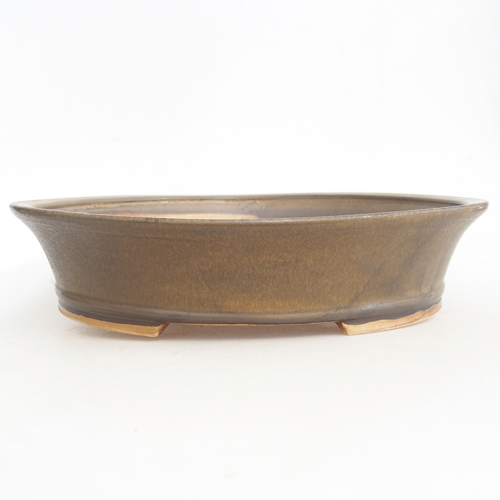 Keramická bonsajová miska 28 x 25 x 6,5 cm, zelená
