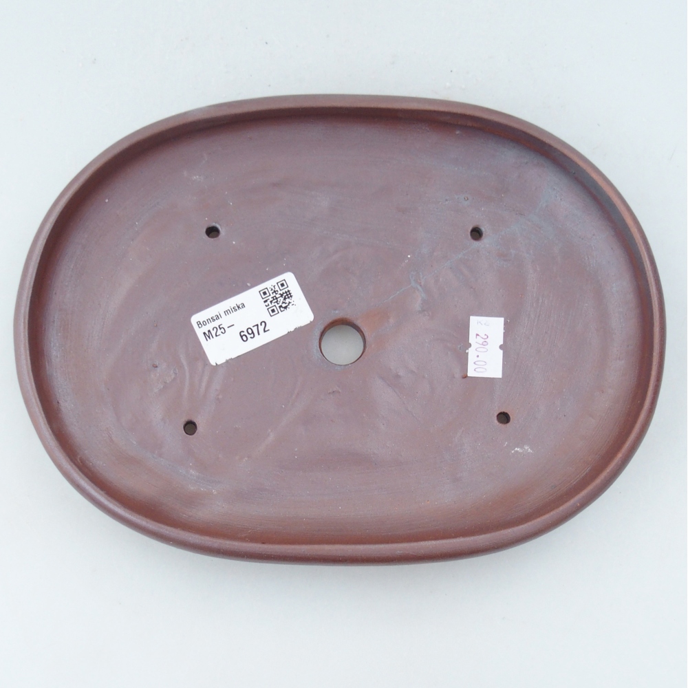 Keramická bonsajová miska 22,5 x 16,5 x 3 cm, farba kovu