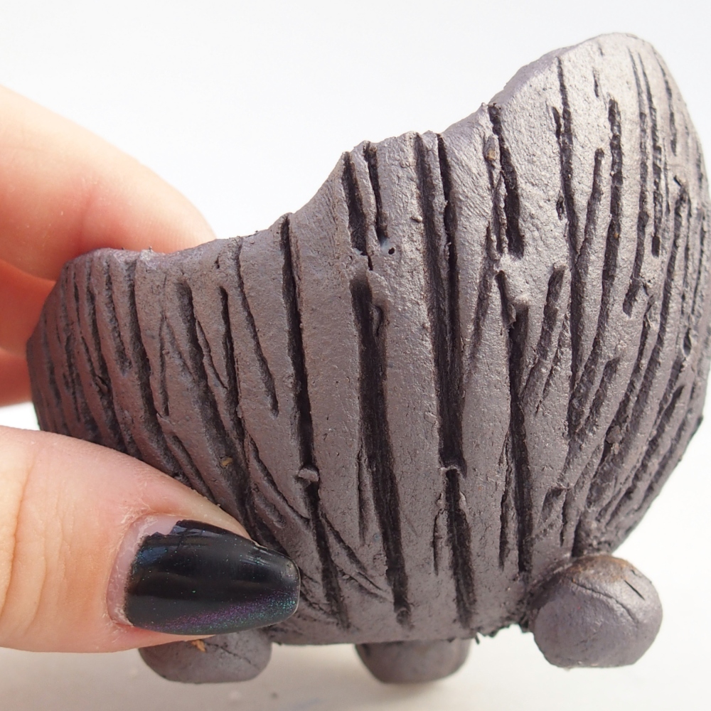 Keramická mušľa 8,5 x 8 x 6,5 cm , kovová farba