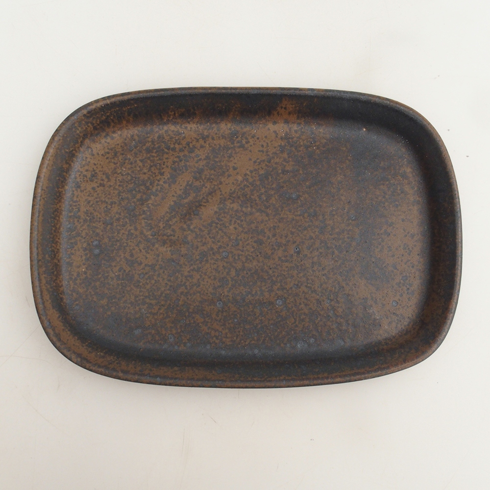 Keramická podmiska H06 - 20,5 x 14,5 x 1,5 cm - hnedá