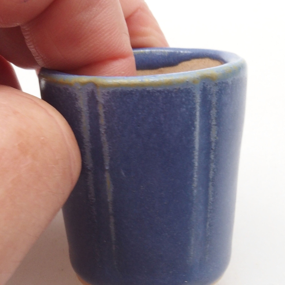 Mini bonsai miska 3,5 x 3,5 x 4 cm, farba modrá