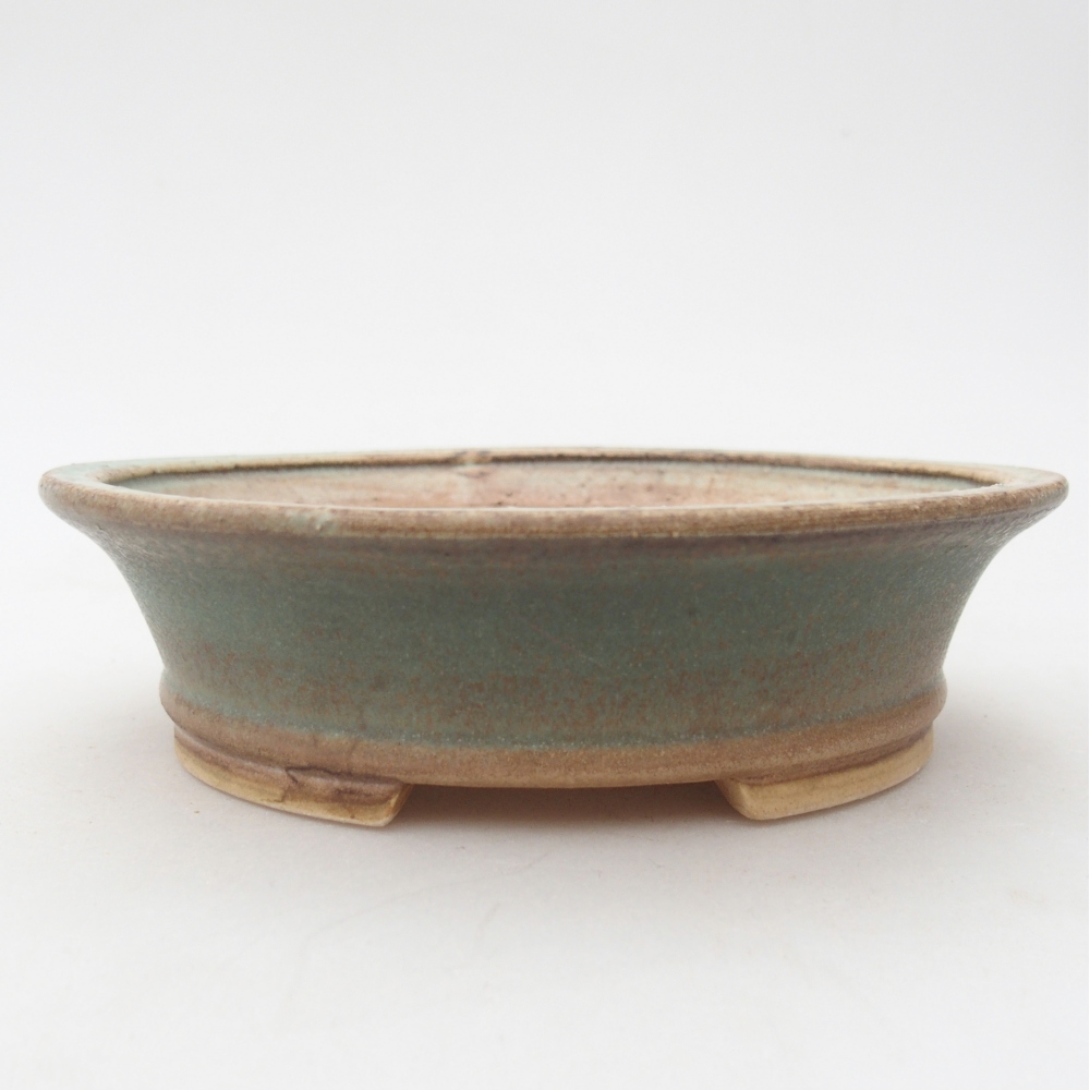 Keramická miska na bonsaje 14,5 x 12,5 x 4 cm, zelená
