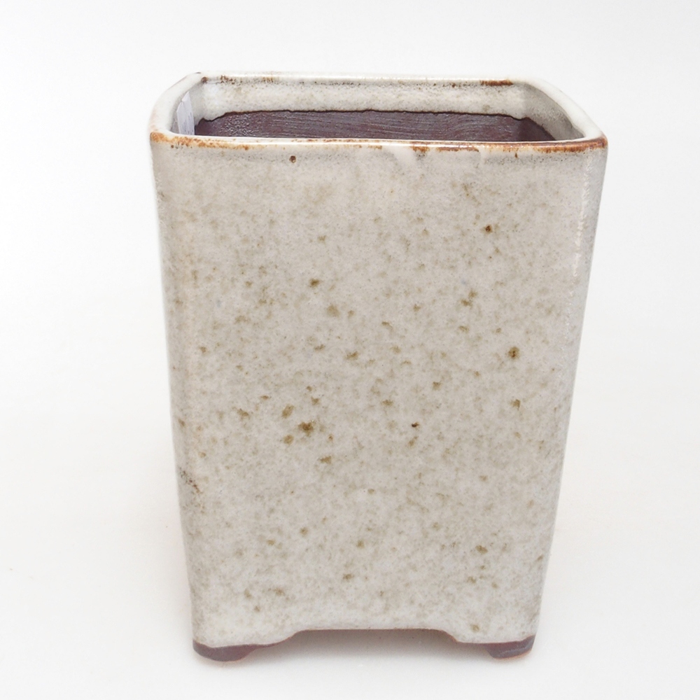 Keramická bonsai miska 8,5 x 8,5 x 11 cm, farba biela