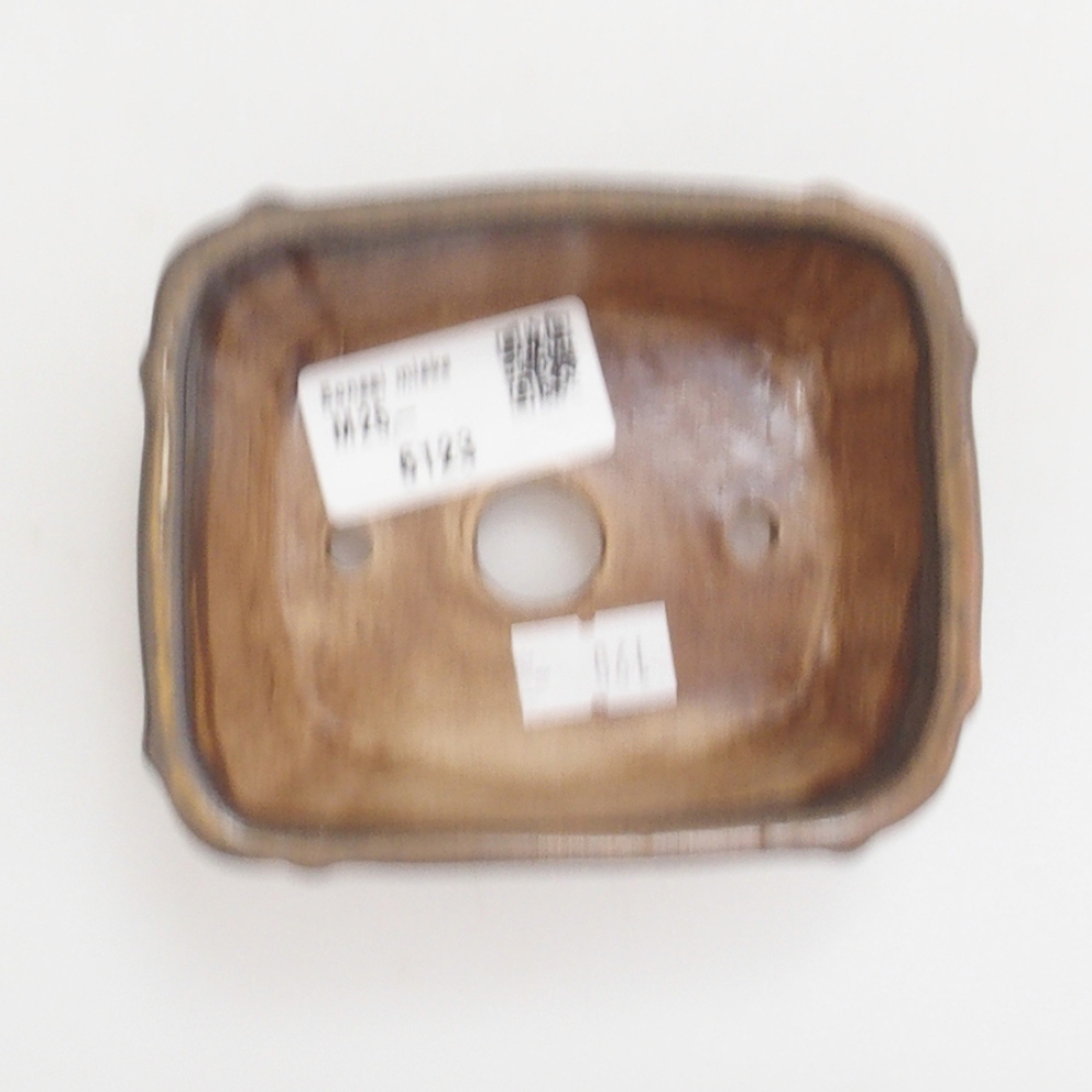 Keramická bonsai miska 10 x 8,5 x 4,5 cm, farba hnedá