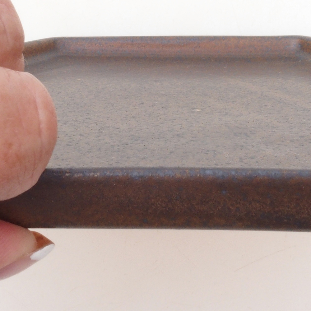 Keramická podmiska H53 -18,5 x 17 x 1 cm - hnedá