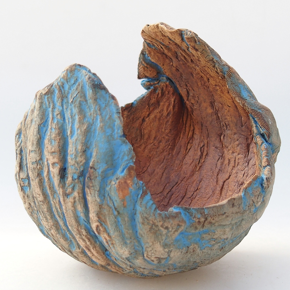 Keramická mušľa 10 x 8,5 x 10 cm , žltá