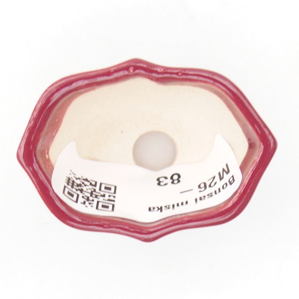 Mini bonsajová miska 4,5 x 3 x 2,5 cm, farba bordová