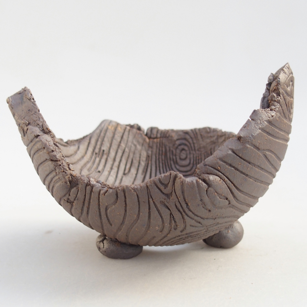 Keramická mušľa 10 x 10 x 7,5 cm , kovová farba