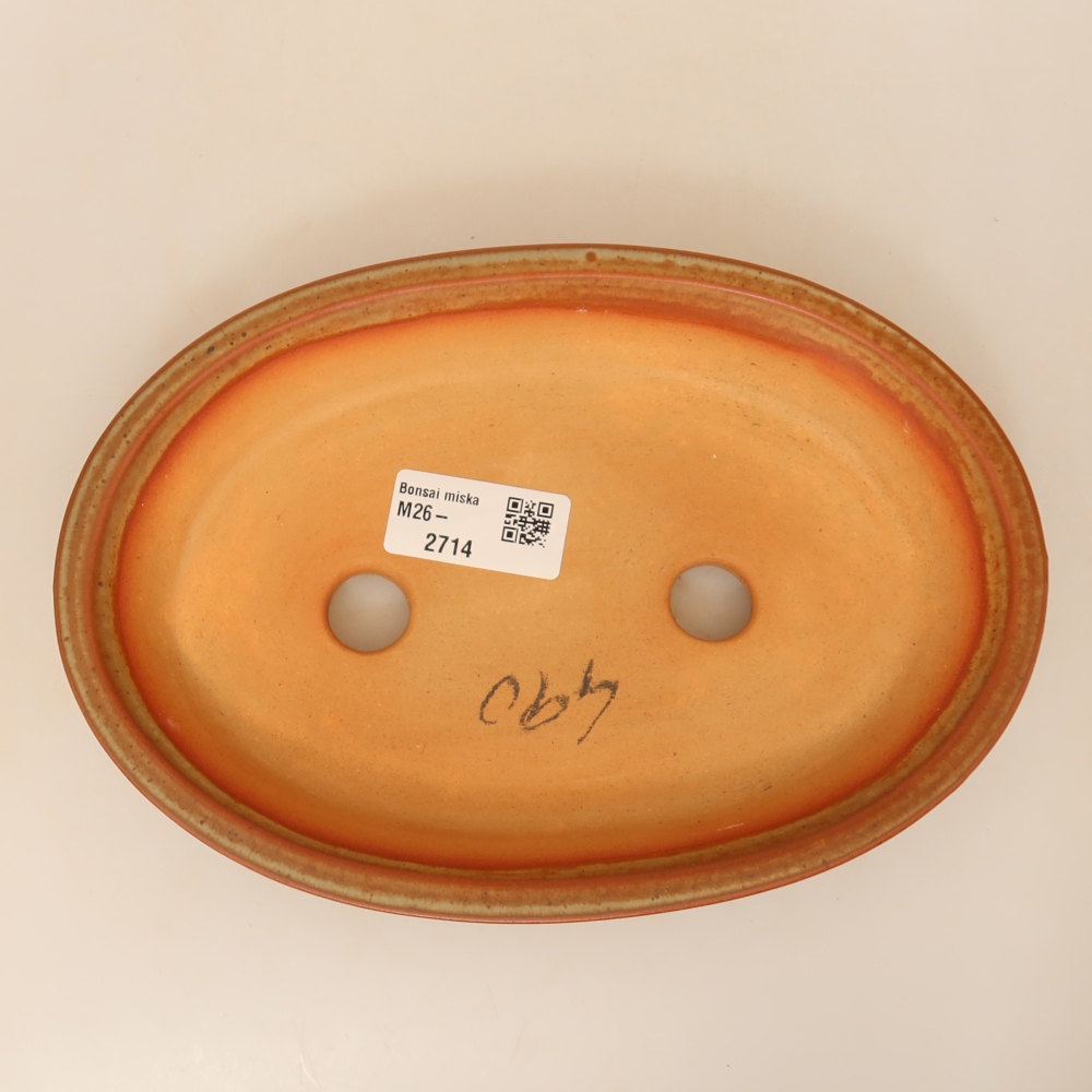 Keramická miska  21 x 14,5 x 3,5 cm, farba hnedá