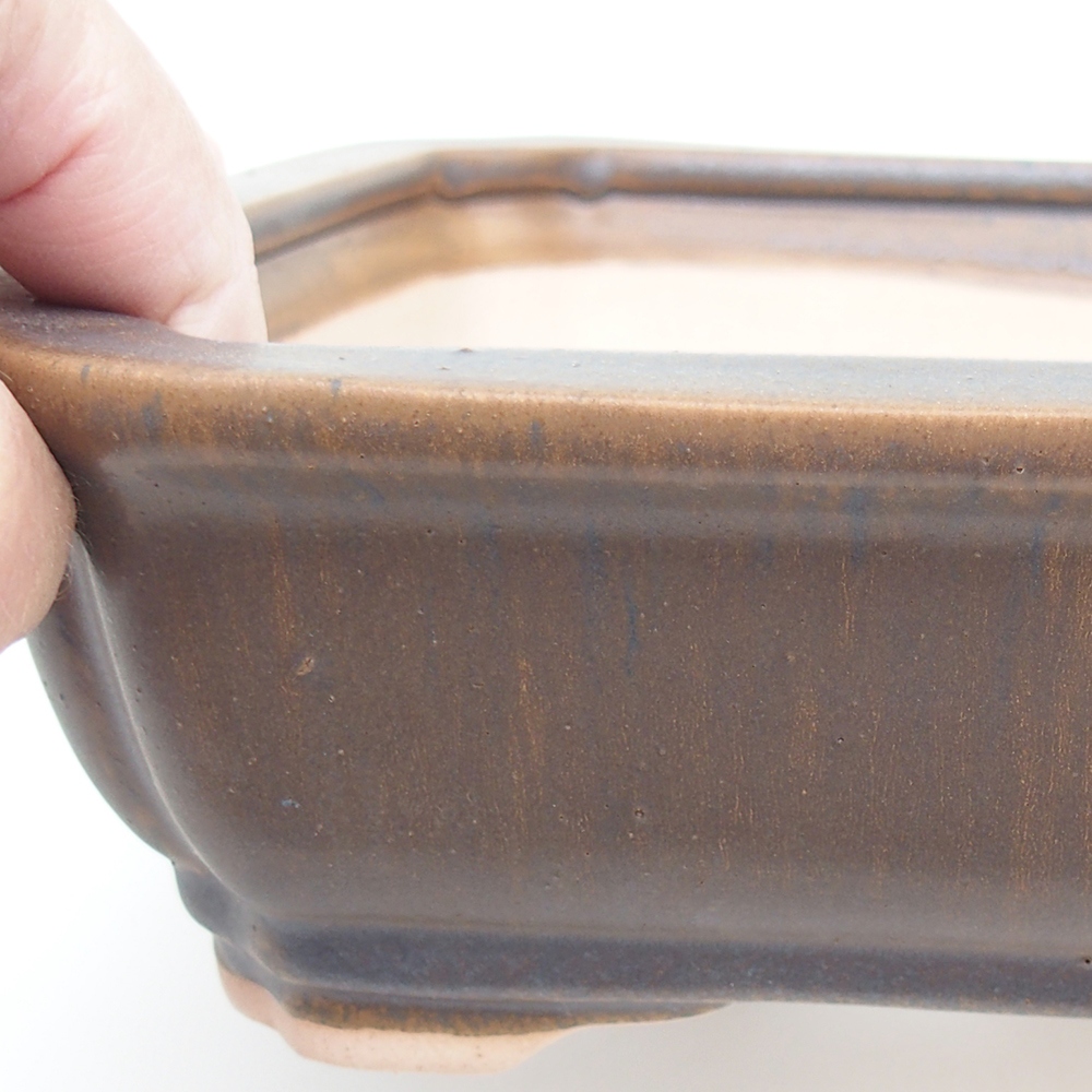 Bonsai miska H20 – 26,5 x 21,5 x 6,5 cm. - hnedá