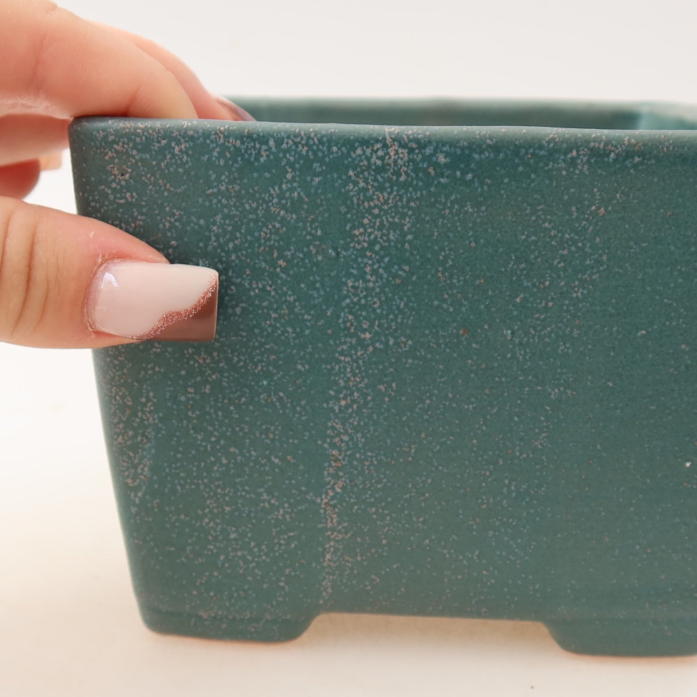 Keramická miska na bonsaje 11,5 x 11,5 x 9 cm, farba modrá