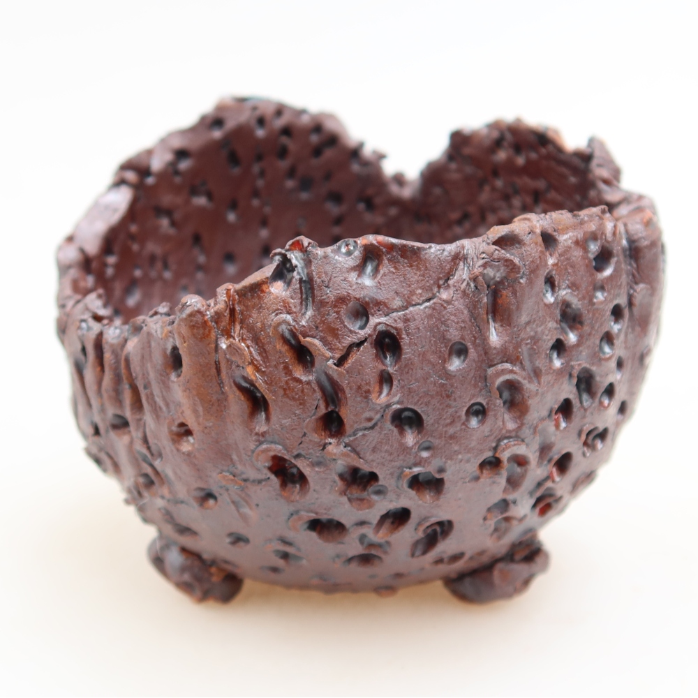 Keramická škrupina  9,5 x 8,5 x 8 cm, farba: kovová