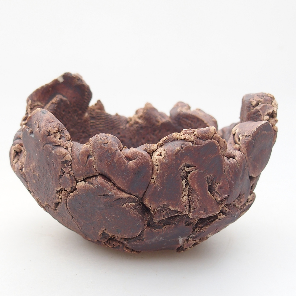Keramická mušľa 9 x 9 x 6 cm , farba hnedá