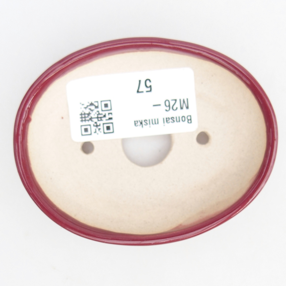 Mini bonsajová miska 8 x 6 x 2 cm, bordová