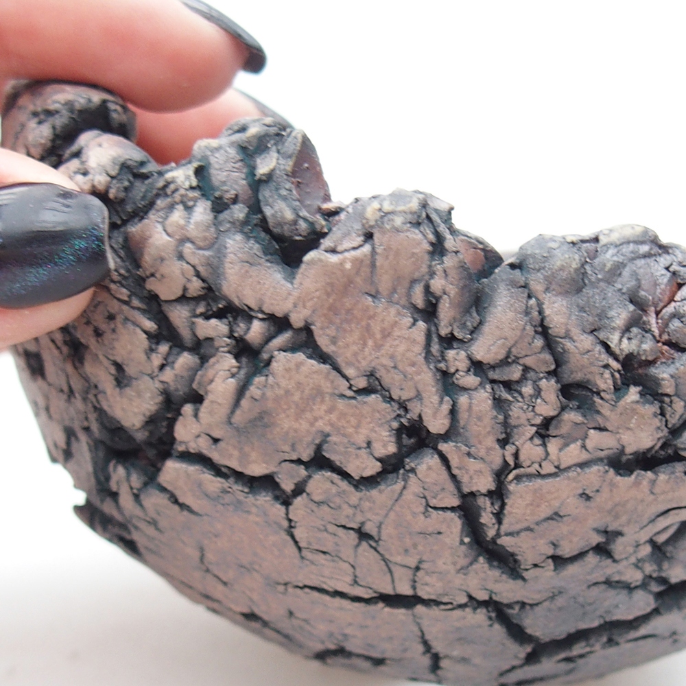 Keramická mušľa 11 x 10,5 x 7 cm , farba zelená