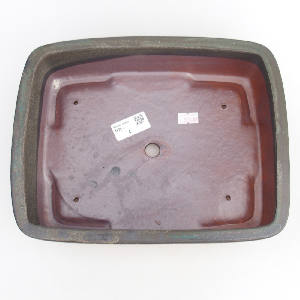 Keramická miska na bonsaje 26,5 x 20,5 x 7 cm, sivá