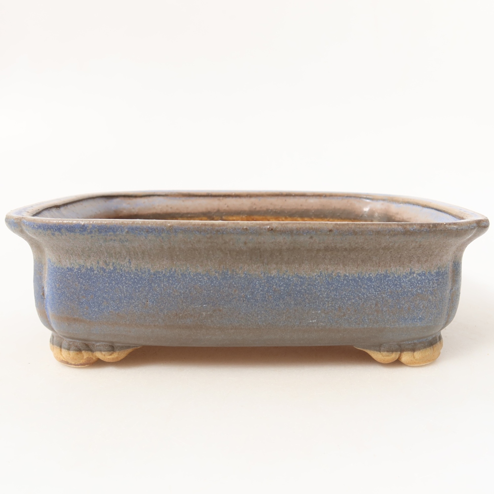 Keramická miska na bonsai 19,5 x 17 x 6 cm, farba modrá