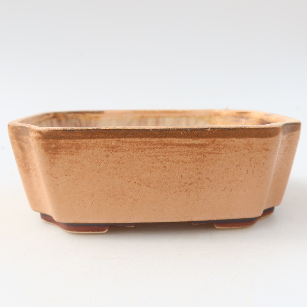 Keramická miska na bonsaje 14 x 11,5 x 4,5 cm, farba ružová