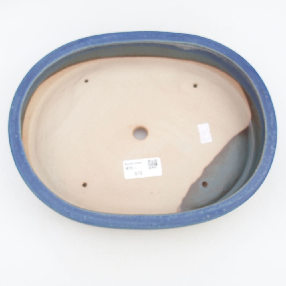 Keramická miska na bonsaje 26,5 x 21 x 5 cm, farba modrá