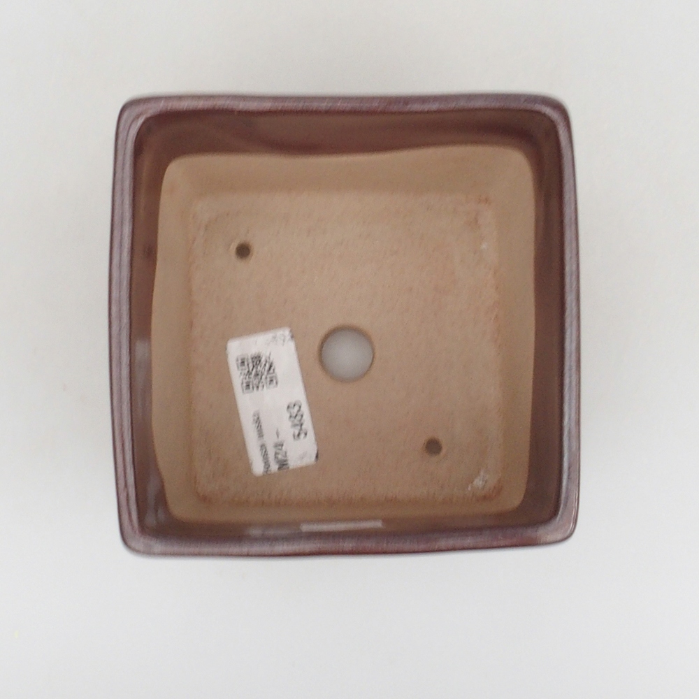 Keramická bonsai miska 11 x 11 x 8,5 cm, farba hnedá