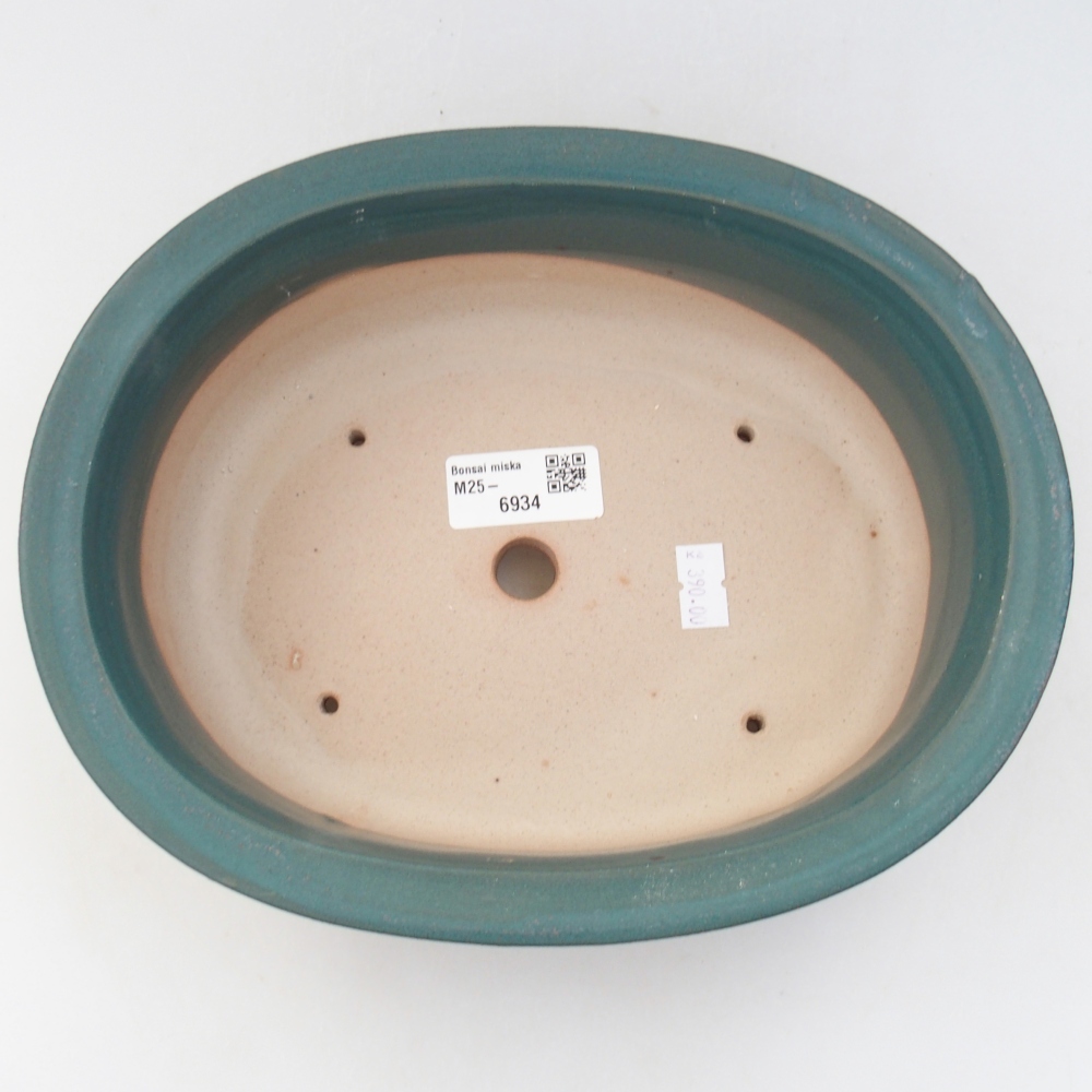 Keramická miska na bonsaje 23 x 19,5 x 8 cm, farba modrá