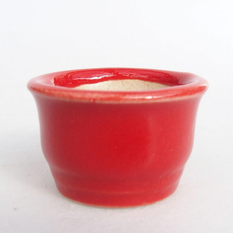 Mini bonsai miska 3,5 x 3,5 x 2 cm, farba červená