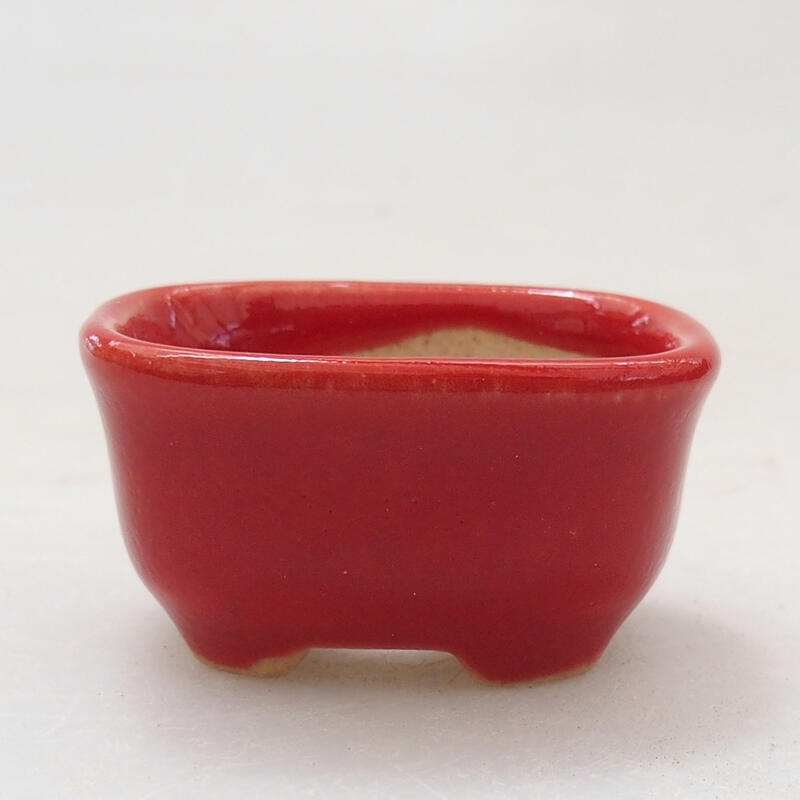 Mini bonsai miska 3 x 2,5 x 2 cm, farba červená