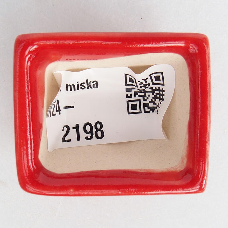 Mini bonsai miska 4 x 3 x 2 cm, farba červená