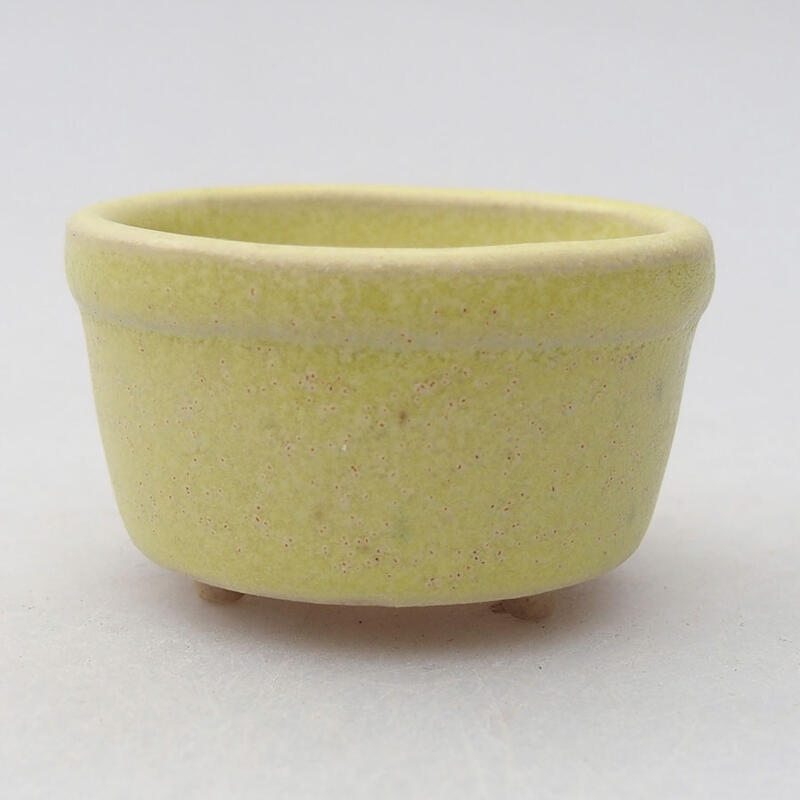Mini bonsai miska 4 x 4 x 2 cm, farba žltá